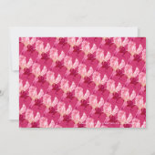 アイリス植物芸術レッドピンク結婚式招待状 招待状 (裏面)