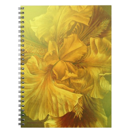 アイリス素晴らしアートフローライエローノート ノートブック (正面)