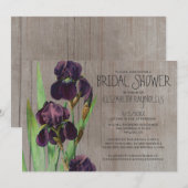 アイリス素朴トブライダルシャワー招待状 招待状 (正面/裏面)
