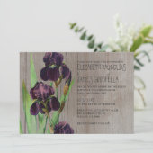 アイリス素朴ト結婚式招待状 招待状 (スタンド正面)