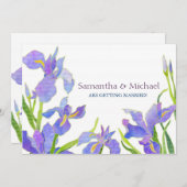 アイリス結婚式の保存日付の結婚式招待状 セーブザデート (正面/裏面)