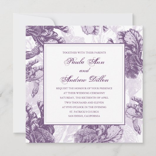 アイリス結婚式招待状 招待状 (正面)