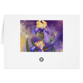 アイリス絵画花の付いた特別カード (裏面横)