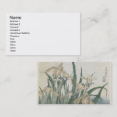 アイリス花およびバッタ、c.1830-31 名刺 (正面/裏面)