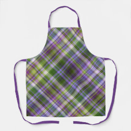 アイリス花の紫と緑の草原 エプロン