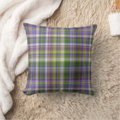 アイリス花の紫と緑の草原 クッション (ブランケット)