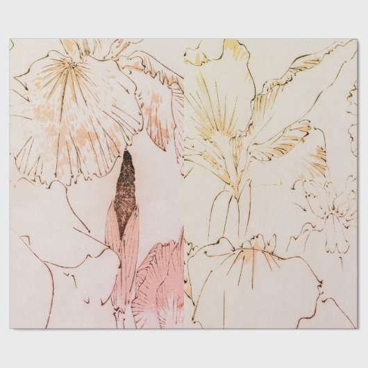 アイリス花包み紙 ラッピングペーパー (シーム)