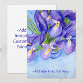 アイリス花瓶絵画の招待状 招待状 (正面/裏面)