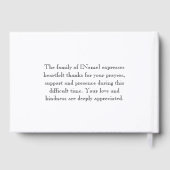 アイリス葬儀ゲストブック – 愛する記憶の中 ゲストブック (裏面)