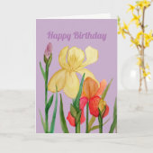 アイリス誕生日 カード (黄色い花)