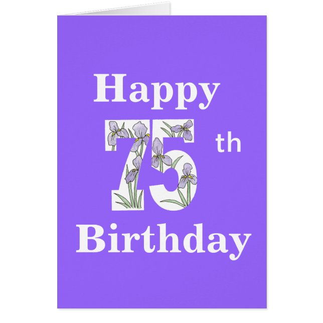 アイリス75th誕生日カード (正面)