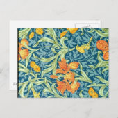 アイリス・ウィリアム・モリス花柄 ポストカード (正面/裏面)