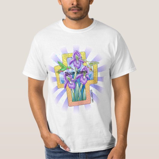 アイリス・クロス・キリスト教Tシャツ Tシャツ (正面)