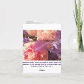 アイリス、シャクヤクおよびCranesbillのメッセージカード カード (裏面)