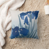 アイリス（ダークブルー）大原小村 クッション (ブランケット)