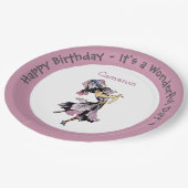 アイリス – フルーアデリス花お洒落パーティー供給 ペーパープレート (アングル)