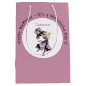 アイリス – フルーアデリス花お洒落パーティー供給 ミディアムペーパーバッグ (正面)