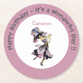 アイリス – フルーアデリス花お洒落パーティー供給 ラウンドペーパーコースター