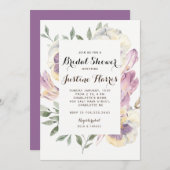 アイリス ブライダルシャワーの招待状、パンジー 招待状 (正面/裏面)
