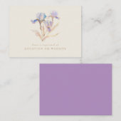 アイリス ブライダルシャワー レジストリー エンクロージャーカード (正面/裏面)