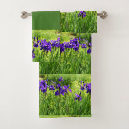 アイリス ボタニカルタオルセット 紫 バスタオルセット