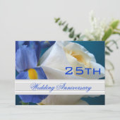 アイリス/ローズ 25周年結婚記念日招待状 招待状 (スタンド正面)