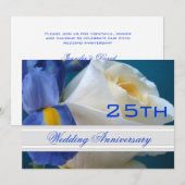 アイリス/ローズ 25周年結婚記念日招待状 招待状 (正面/裏面)