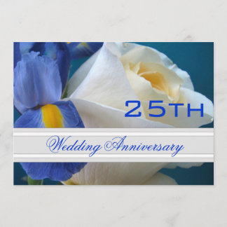 アイリス/ローズ 25周年結婚記念日招待状 招待状