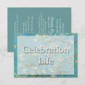 アイリス ヴァンゴッホ4 お祝いと告別式のお知らせ 招待状 (正面/裏面)