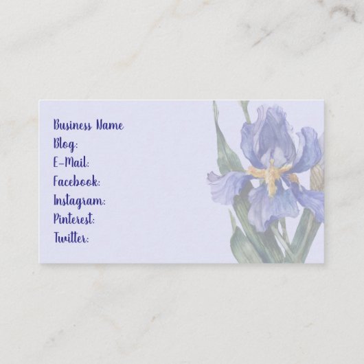 アイリス 名刺 (裏面)