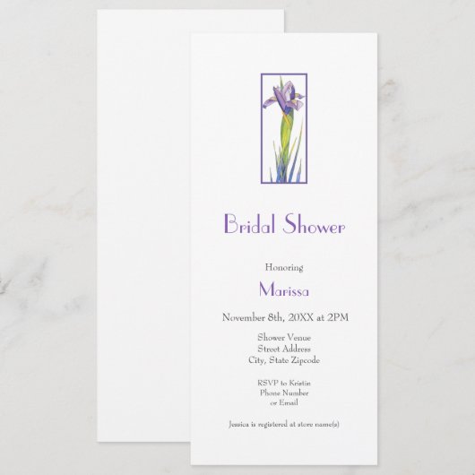 アイリス 招待状 (正面/裏面)