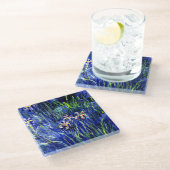 アイリス、有名なフローラ絵画ズby Claude Monet ガラスコースター (アングル)