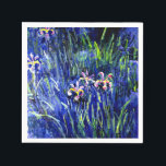 アイリス、有名なフローラ絵画ズby Claude Monet スタンダードカクテルナプキン<br><div class="desc">印象派のアーティス絵を描トClaude Monetによる虹彩、美しい花</div>