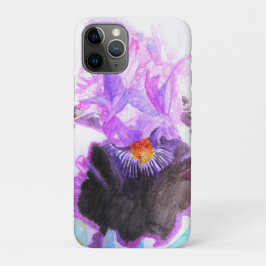 アイリス 水彩 花 フラワー 誕生日 iPhone 11 PROケース