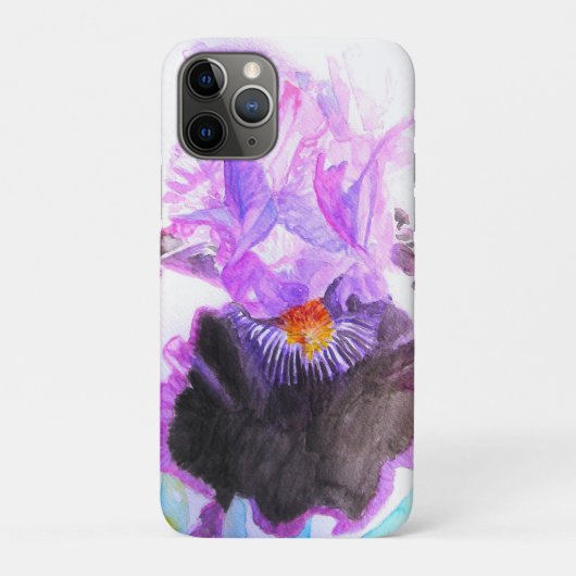 アイリス 水彩 花 フラワー 誕生日 Case-Mate iPhoneケース (裏)