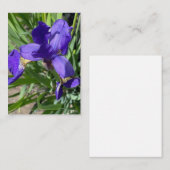 アイリス 紫色の花の写真 ノートカード (正面/裏面)