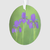 アイリス 紫色の花の絵 - オリジナルアート オーナメント (正面)
