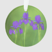 アイリス 紫色の花の絵 - オリジナルアート オーナメント (正面)