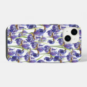 アイリス 紫色の花 iPhoneケース (裏面横)