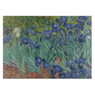 アイリス、花の油絵、フィンセント・ファン・ゴッホ カッティングボード