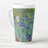 アイリス、花の油絵、フィンセント・ファン・ゴッホ カフェラテマグ (左アングル)