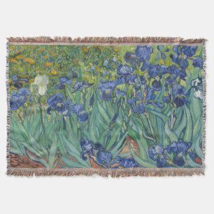 アイリス、花の油絵、フィンセント・ファン・ゴッホ スローブランケット