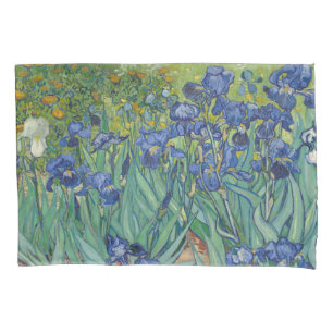 アイリス、花の油絵、フィンセント・ファン・ゴッホ 枕カバー