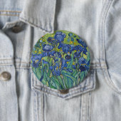 アイリス、花の油絵、フィンセント・ファン・ゴッホ 缶バッジ (インサイチュ)