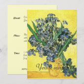 アイリス 花瓶 ヴィンセント・ヴァン・ゴッホ 招待状 (正面/裏面)