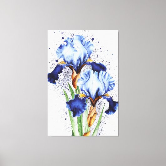 *~* アイリス 花 アートな アイリス 絵画 AP84 キャンバスプリント (正面)