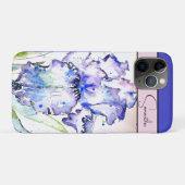アイリス 花 水彩画 フローラル パープル アート Case-Mate iPhoneケース (裏面(横))
