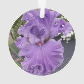 アイリス 花 紫色 ラベンダー ライラック エプロン オーナメント (裏面)