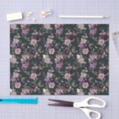 アイリス、蘭、紫の切り離しのバラ 薄葉紙 (クラフト)