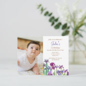 アイリス 赤ちゃん女の子 1歳の誕生日写真 ポストカード (スタンド正面)